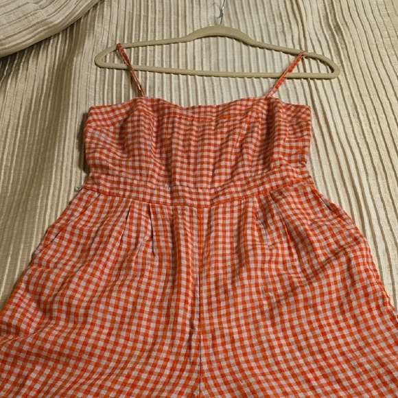 J. Crew Red and Gray Gingham Jumpsuit - Picture 14 of 16